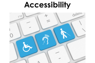 accessible keys on a keyboard with "5 Tips for Website Accessibility"