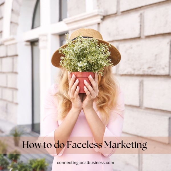 woman holding a flower pot in front of her face