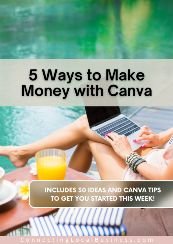 cover for ebook 5 ways to make money with Canva