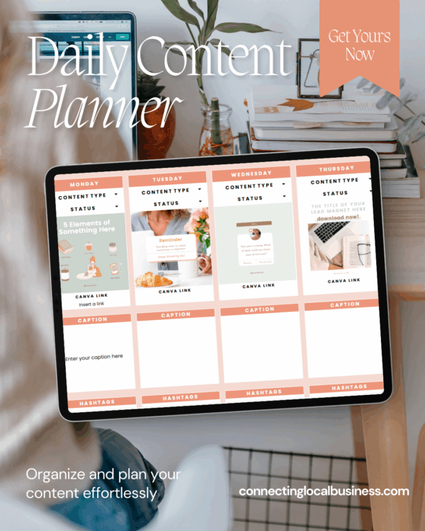 4 Week Marketing Content Calendar template